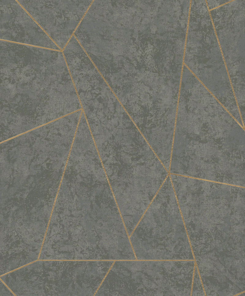 media image for sample nazca wallpaper in dark grey and gold by antonina vella for york wallcoverings 1 223
