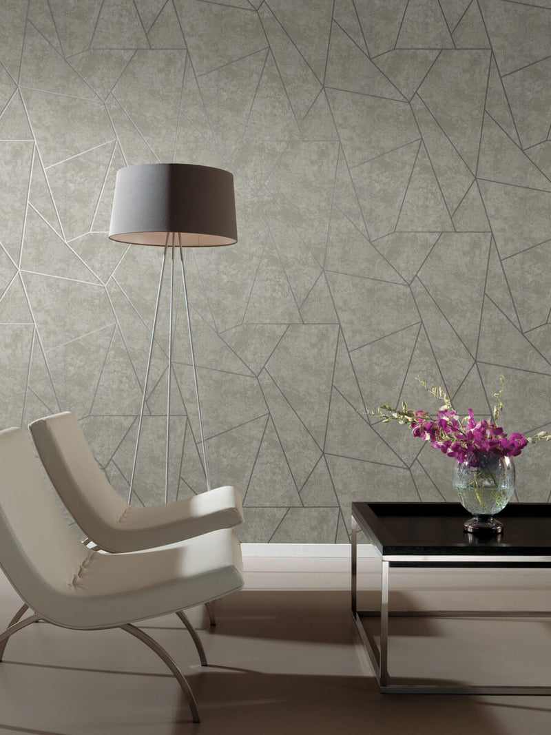 media image for Nazca Wallpaper in Grey/Silver from the Modern Metals Second Edition 20