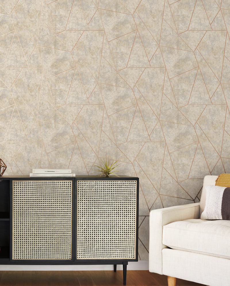 media image for Nazca Wallpaper in Neutral/Gold from the Modern Metals Second Edition 211