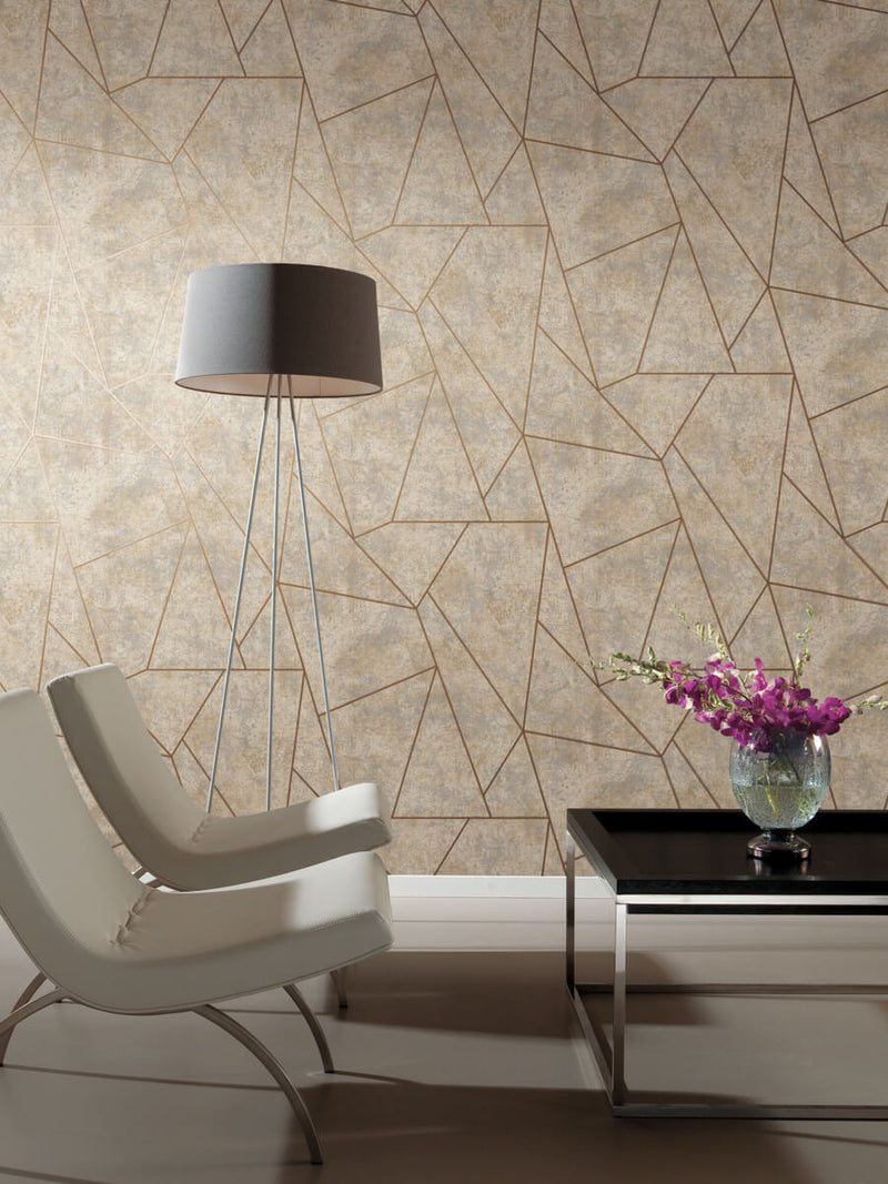 media image for Nazca Wallpaper in Neutral/Gold from the Modern Metals Second Edition 265