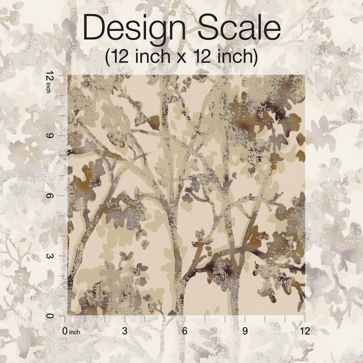 Shop Shimmering Foliage Wallpaper in Khaki/Multi from the Modern Metals Second Edition Burke Decor