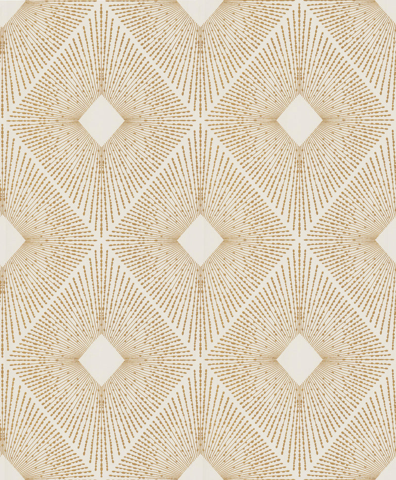 media image for sample harlowe wallpaper in white and gold by antonina vella for york wallcoverings 1 285
