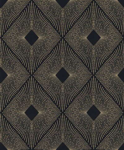 product image of sample harlowe wallpaper in black and gold by antonina vella for york wallcoverings 1 556