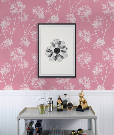 product image for One O'Clocks Peel & Stick Wallpaper in Pink 65