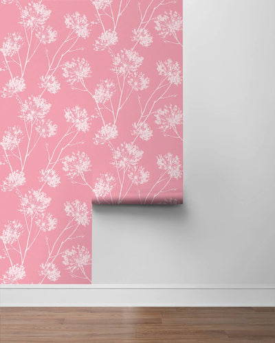 product image for One O'Clocks Peel & Stick Wallpaper in Pink 75