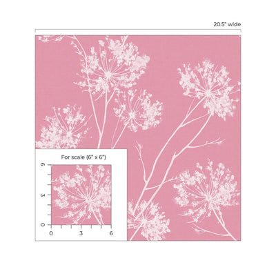 product image for One O'Clocks Peel & Stick Wallpaper in Pink 33