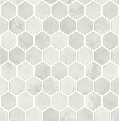 product image for Inlay Hexagon Peel-and-Stick Wallpaper in Cream Neutral by NextWall 97