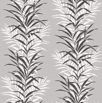 product image for Leaf Stripe Peel-and-Stick Wallpaper in Monochrome by NextWall 6