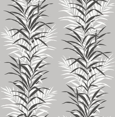 product image for Leaf Stripe Peel-and-Stick Wallpaper in Monochrome by NextWall 75