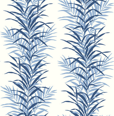 product image of sample leaf stripe peel and stick wallpaper in carolina blue by nextwall 1 55