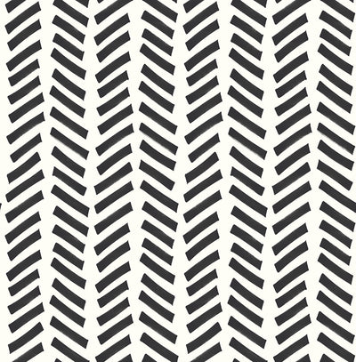 product image for Mod Chevron Peel-and-Stick Wallpaper in Black by NextWall 62