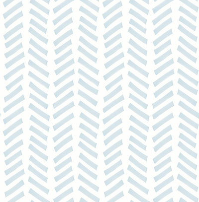 product image of Mod Chevron Peel-and-Stick Wallpaper in Sky Blue by NextWall 564