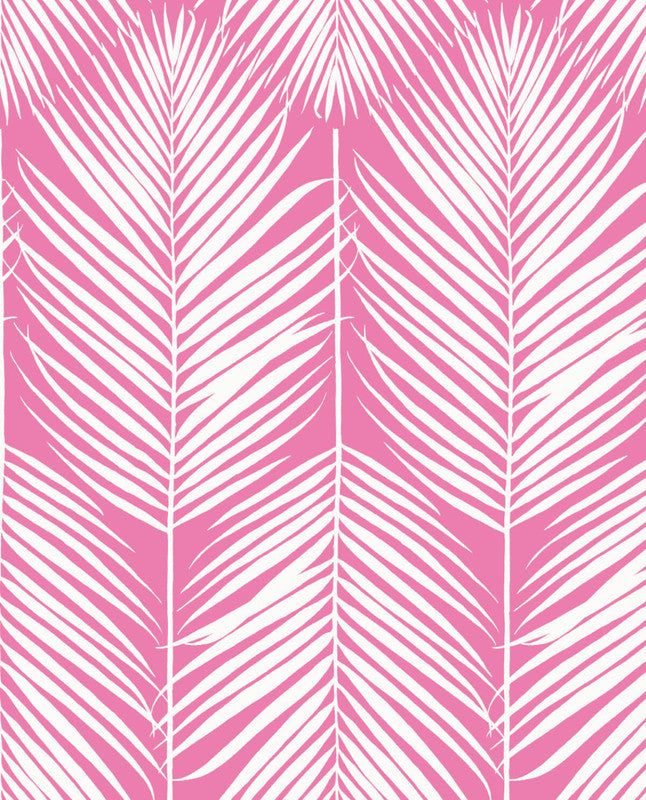 media image for Palm Silhouette Peel & Stick Wallpaper in Pink 273