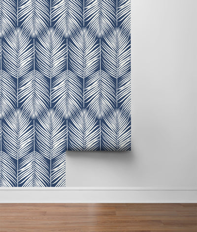 product image for Palm Silhouette Peel-and-Stick Wallpaper in Coastal Blue by NextWall 13