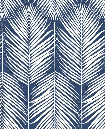 product image for Palm Silhouette Peel-and-Stick Wallpaper in Coastal Blue by NextWall 41