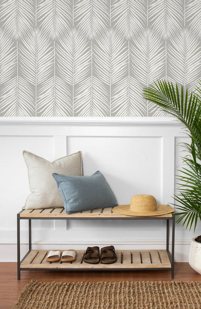 product image for Palm Silhouette Peel-and-Stick Wallpaper in Harbor Grey by NextWall 98