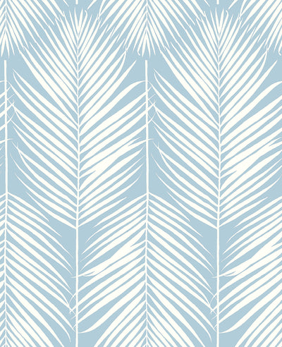 product image of sample palm silhouette peel and stick wallpaper in hampton blue by nextwall 1 576