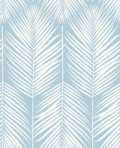 product image of sample palm silhouette peel and stick wallpaper in hampton blue by nextwall 1 576
