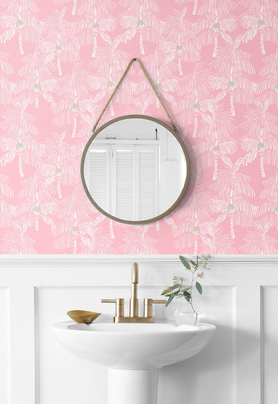 product image for Palm Beach Peel-and-Stick Wallpaper in Flamingo by NextWall 89