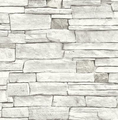 product image of sample stacked stone peel and stick wallpaper in arctic grey by nextwall 1 566