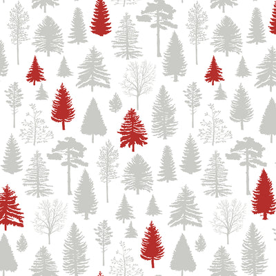 product image of sample winter forest wallpaper in grey and red by nextwall 1 589