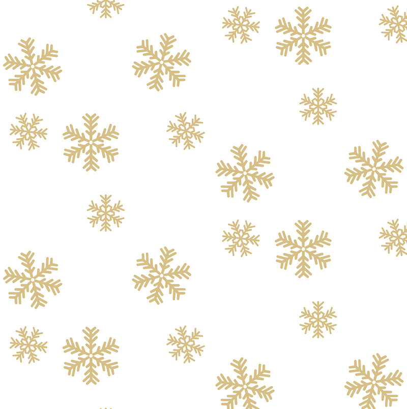 media image for sample snowflakes wallpaper in metallic gold by nextwall 1 233