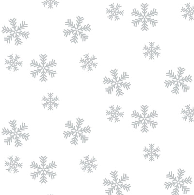 product image for Snowflakes Peel-and-Stick Wallpaper in Metallic Silver by NextWall 70