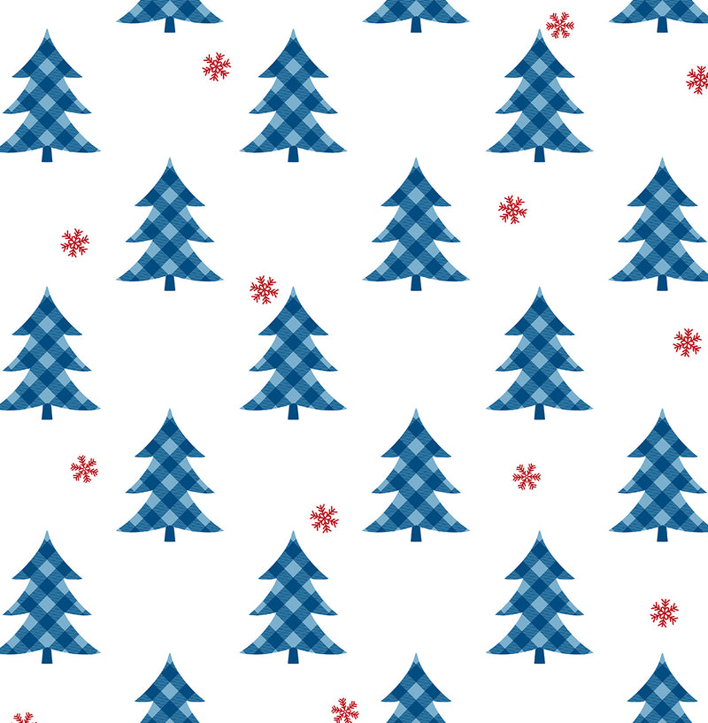 media image for sample plaid pines wallpaper in persian blue and red by nextwall 1 288