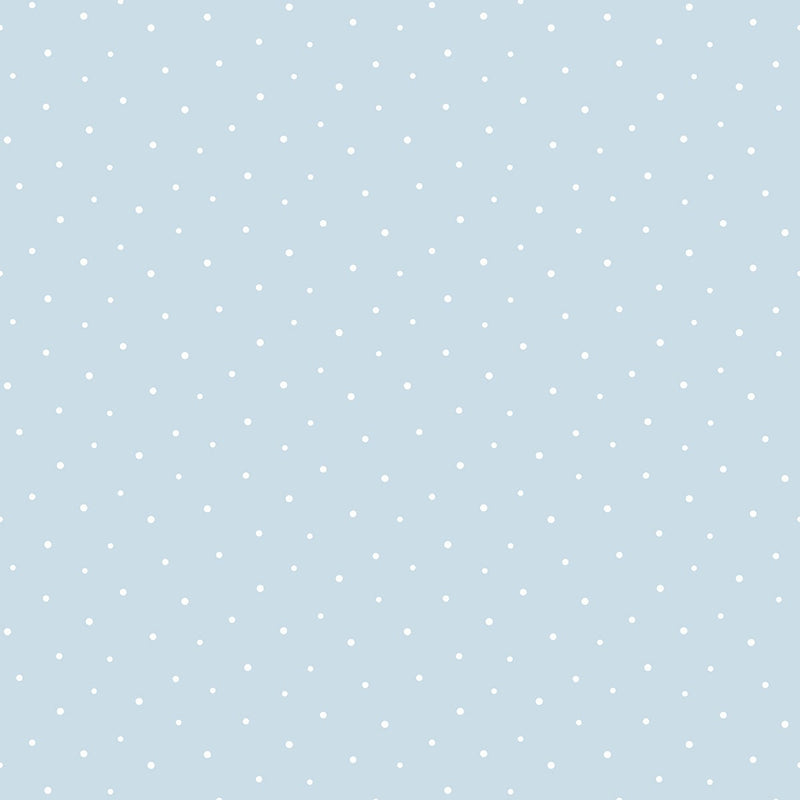 media image for Polka Dots Baby Blue Peel-and-Stick Wallpaper by NextWall 275