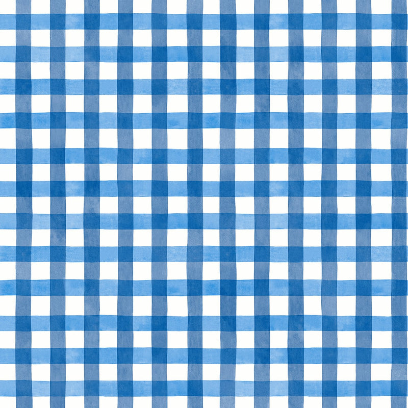 media image for Spring Plaid Cobalt Peel-and-Stick Wallpaper by NextWall 244