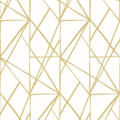 product image of Quartz Geo Gold Peel-and-Stick Wallpaper by NextWall 510