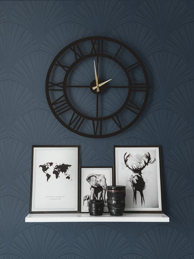 product image for Arches Denim Blue Peel-and-Stick Wallpaper by NextWall 34