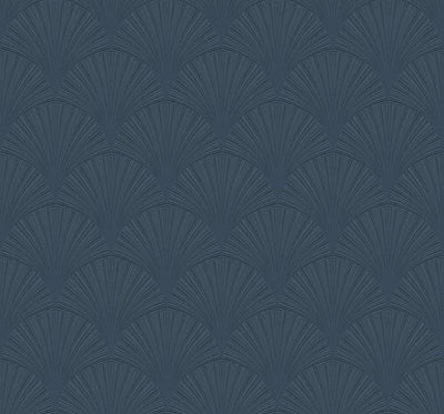 product image for Arches Denim Blue Peel-and-Stick Wallpaper by NextWall 57
