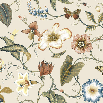 product image of sample summer garden floral alabaster peel and stick wallpaper by nextwall 1 569