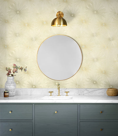 product image for Starburst Geo Ivory & Gold Peel-and-Stick Wallpaper by NextWall 26