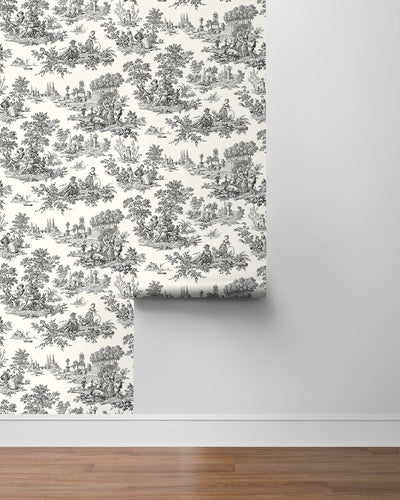 product image for Chateau Toile Inkwell Peel-and-Stick Wallpaper by NextWall 52