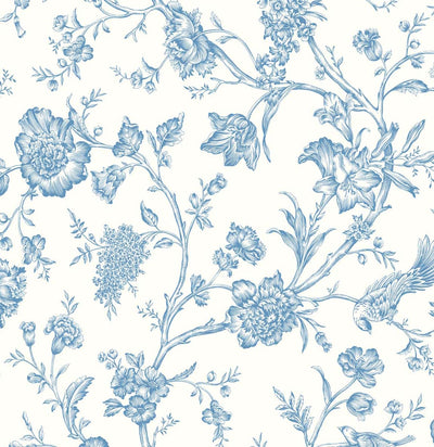 product image for Jasmine Chinoiserie Carolina Blue Peel-and-Stick Wallpaper by NextWall 76