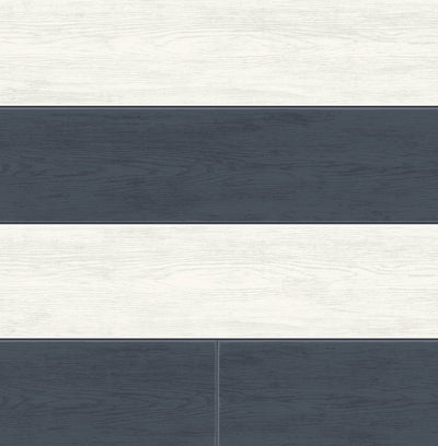 product image for Two Toned Shiplap Navy Blue Peel-and-Stick Wallpaper by NextWall 10