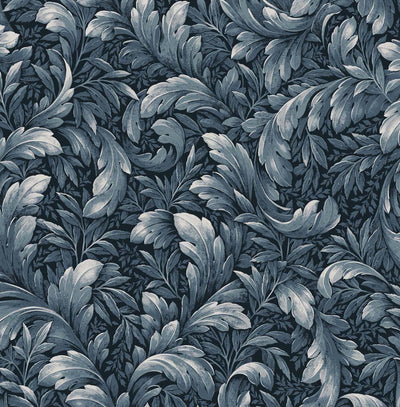 product image of Acanthus Trail Navy Blue Peel-and-Stick Wallpaper by NextWall 512