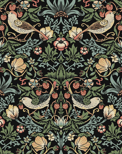 product image of Aves Garden Ebony Peel-and-Stick Wallpaper by NextWall 541