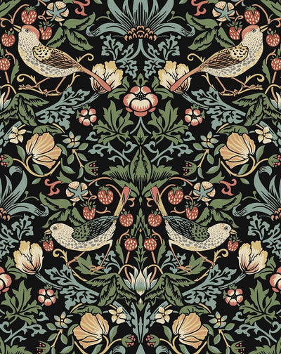 product image of sample aves garden ebony peel and stick wallpaper by nextwall 1 563