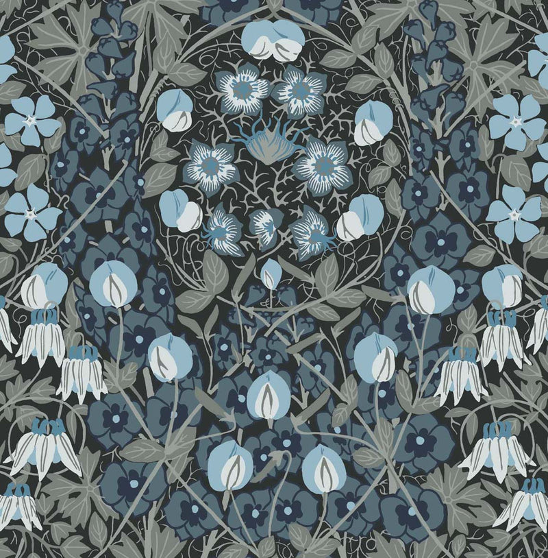 media image for sample tulip garden bluestone peel and stick wallpaper by nextwall 1 232