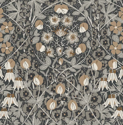 product image for Tulip Garden Wrought Iron & Chamois Peel-and-Stick Wallpaper by NextWall 21