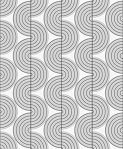 product image for Zen Geo Onyx & Silver Peel-and-Stick Wallpaper by NextWall 80