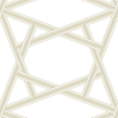 product image for Crossroads Geo Gold Peel-and-Stick Wallpaper by NextWall 52