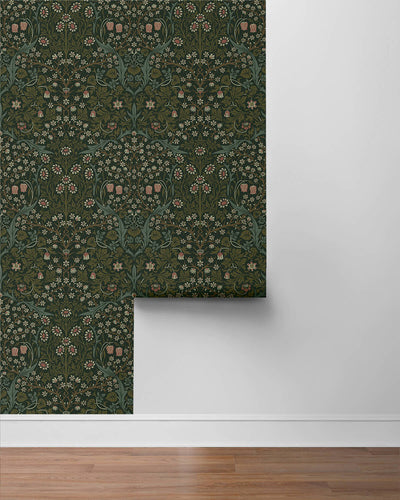 product image for Victorian Garden Peel & Stick Wallpaper in Greenery 51