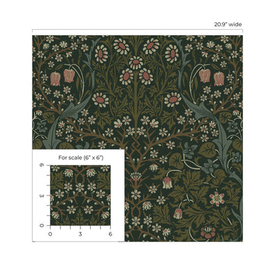 product image for Victorian Garden Peel & Stick Wallpaper in Greenery 1