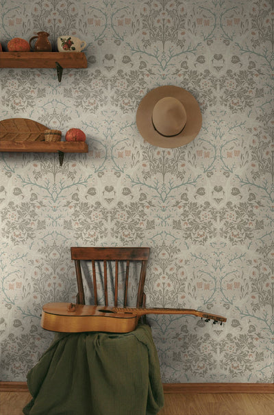 product image for Victorian Garden Lunar Rock & Clay Peel-and-Stick Wallpaper by NextWall 31