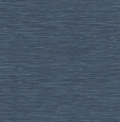 product image of sample cyrus faux grasscloth naval blue and silver peel and stick wallpaper by nextwall 1 542