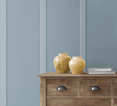 product image for Faux Board & Batten Peel-and-Stick Wallpaper in Blue Stream 70